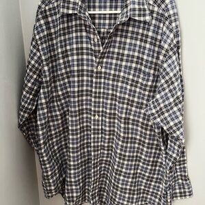 Britches blue and‎ white long sleeve button down shirt